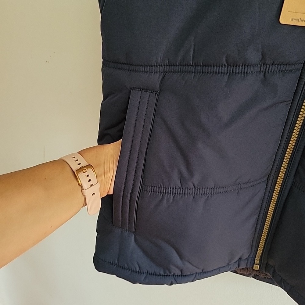 Weatherproof Sherpa Lined‎ Hooded Full Zip Puffer Vest Mens Small Transitional - Picture 3 of 10